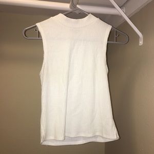 mock neck cropped tank